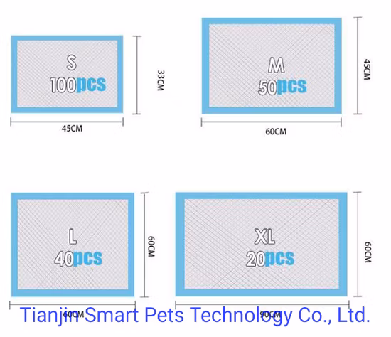 Almofada de treinamento para gatos e cães de estimação descartáveis ​​respiráveis ​​e macios e absorventes altos